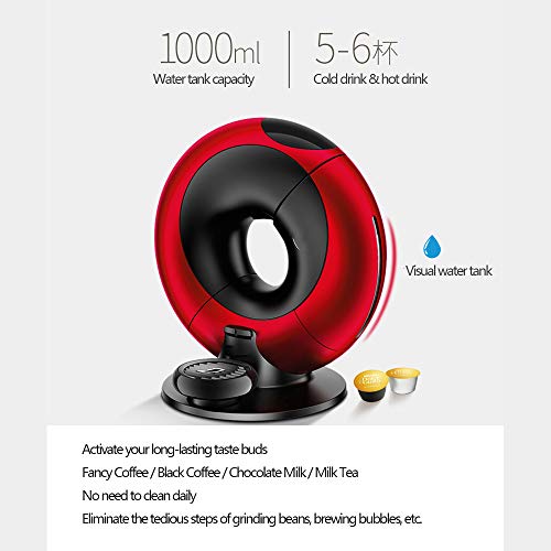 Automatische Kapsel-Kaffeemaschine 1L 15Bar Haushalt Küchengeräte Moka Espresso Kaffeemaschine 1500W,Schwarz – Bild 5