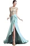 eDressit New Sequins Top High Split Green Evening Dress Prom Ball Gown(00137804)