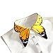 Shinywear Unique Yellow Butterfly Shape Decorative Collar Shirt Blouse for Women, One Size