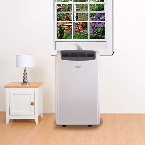 Black + Decker 10000 BTU Portable Air Conditioner Unit, Remote, LED Display, Window Vent Kit, 4 Caster Wheels, White (Renewed) - Thumbnail 6