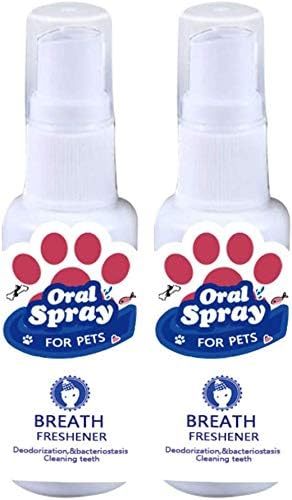 BOLANA Pet Teeth Breath Cleaning Freshener Dog Dental Spray Care Cleaner Plaque Remover (2 pcs)