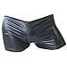 YiZYiF Mens Faux Leather Underwear Bikini Boxer Shorts Backless with Zipper Pouch, X-Large(waistline 27.5 - 41 inches/70-104cm), Black