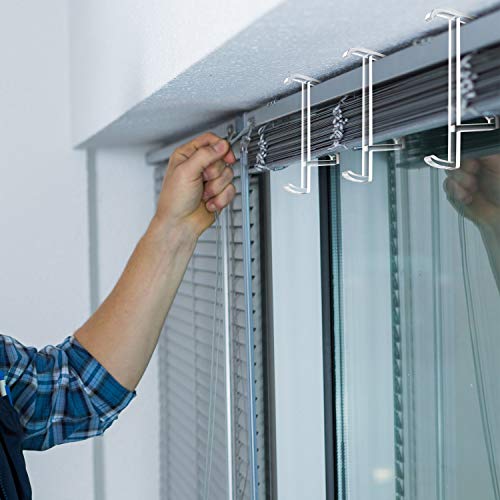 Jetec 2 Inch Valance Clips for Blinds Clear Plastic Valance Retainer