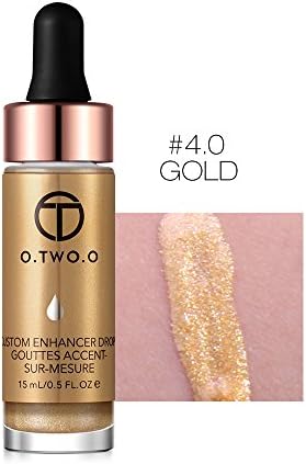 Liquid Highlighter Make Up Face Highlighter Bronzing Drops Cream Concealer Shimmer Women Glow Ultra-concentrated Illuminating (#04 GOLD)