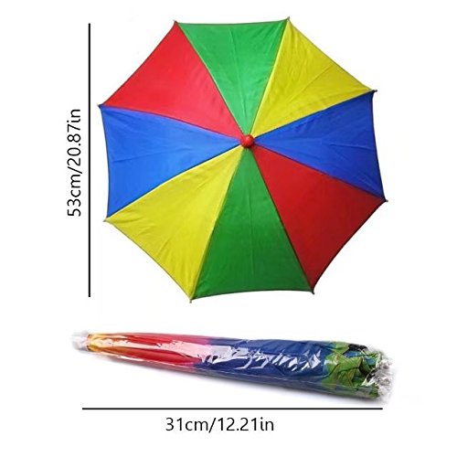 Windy City Novelties 13" Rainbow Umbrella Hat for Adults and Kids Buy