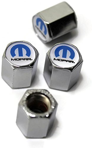 Click Here to See More Images Dodge Chrysler Jeep M Mopar White Background Chrome Valve Stem Cap Cover
