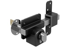 GateMate Long Throw Gate Lock, Euro Profile Gate Lock for Sheds, Gates & Garage Doors, Keyed Outside & Inside Thumb Turn, 316 Stainless Steel, for Wooden Gates & Doors Up to 2” (50mm), 5 Keys