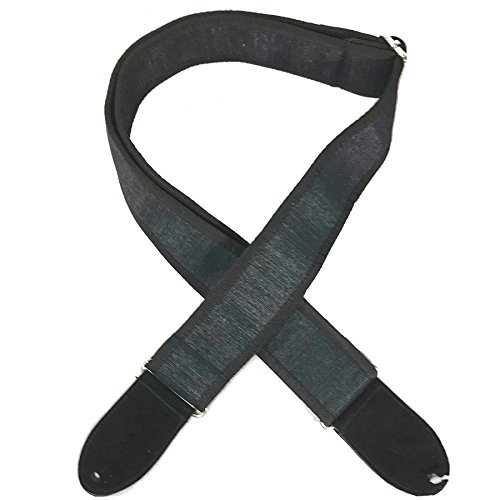 Blue Dog 2-Inch Handmade Guitar Strap - Black Denim