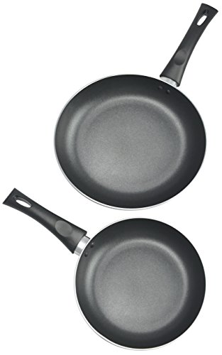 Kitchen Pro Nonstick Fry Pans, 8 and 10-Inch, 2-Piece Set, Black