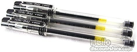 Dongah Fine-tech 0.3mm Black Ink Gel Ink Pen : 3pcs Set for Office School by fine tech