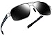 Joopin Polarized Sunglasses for Men, Lightweight Metal Frame Driving Mens Sunglasses (Silver Black)