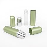 Green Empty Essential Oil Personal Inhaler Refillable Aluminum and Glass With Removable Bottle by Rivertree Life