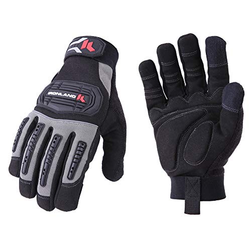 ironland Tactical Gloves, Military Hard Knuckle Motorcycle Gloves for Men Airsoft Paintball (IR-02, L)