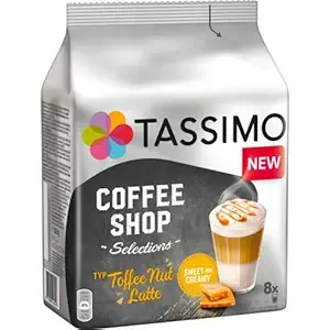 Tassimo Coffee T Discs - T-disc - Capsules TOFFEE NUT LATTE coffee pods 1 pack/8 discs