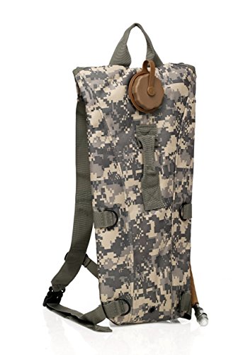 GenLed US Army 3L 3 Liter Hydration Pack Bladder Water Bag Pouch Hiking Climbing Survival Outdoor Back pack (ACU Camo)