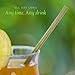 100% Organic Grass Straws Drinking - Pack of 100 Natural Eco Friendly Biodegradable Drinking Straws - Disposable, Safer, Healthier Than Reusable Bamboo Straws Reusable, Paper, Wheat, Plastic Straws