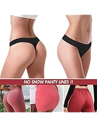 Tanga para dama de bajo alcance, sin costuras, elástica, invisible, paquete múltiple