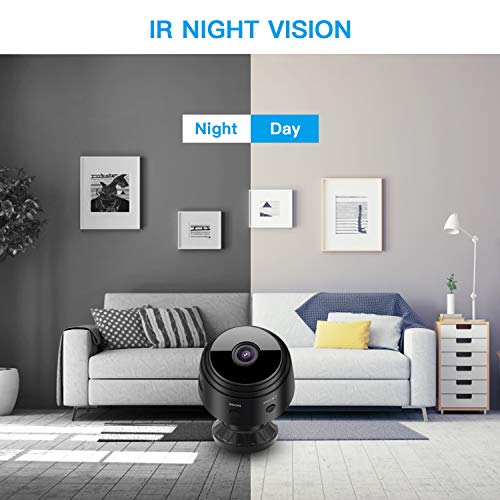 Spy Camera Wireless Hidden WiFi Camera HD 1080P Mini Camera Portable Home Security Cameras Covert Nanny Cam Small Indoor Video Recorder Motion Activated/Night Vision Remote Monitor Phone App