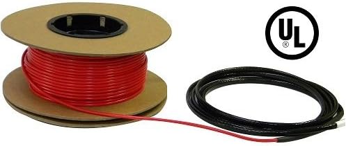 HeatTechHeatTech 15 sqft Electric Radiant Floor Heating Cable 120V - 60ft long Floor Heating Cable covers 10-20 sqft - 180 Watts, 1.5 Amps - Heated Bathroom Floor Cable - Ceramic Tile, Stone Floors