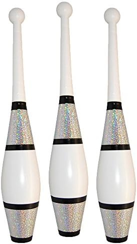 Eclipse Juggling Club Set Decorative Euro Metallic Finish, Flex Tek 2.0 Mesh Carry Bag