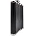 Leather American Flag Hip Flask - Leak Proof Food Grade Stainless Steel for Whiskey or Bourbon Liquor | Bonus Funnel (USA 8 Ounce Flask, Black Leather Wrap)