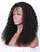Chantiche Soft Curly 360 Lace Frontal Wig with Baby Hair and High Ponytail Brazilian Virgin Human Hair Customized 360 Lace Full Wigs with 150% Heavy Density for Women 16inches Natural Color