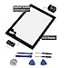HDE Black iPad 2 Digitizer Touch Screen Replacement Parts w/ 7 Piece Tool Kit and Adhesive Tape