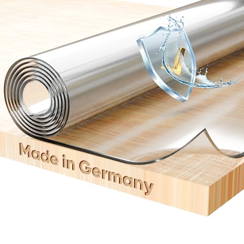 BEAUTEX Tischdecke transparent 2 mm glasklar V-Kante Rechteckig 90x180