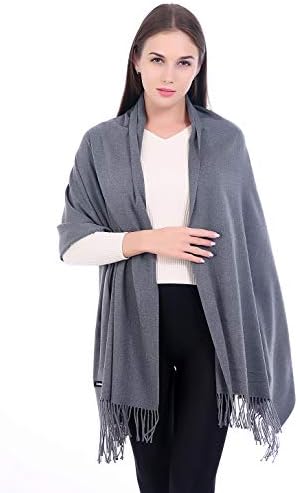 JAKY Global Cashmere Scarf Pashminas Wraps Shawl Super Soft Warm 78" x 27" Scarves Women Men