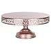 Amalfi Décor Rose Gold 16 Inch Cake Stand, Round Metal Wedding Birthday Party Dessert Cupcake Pedestal Display Plate