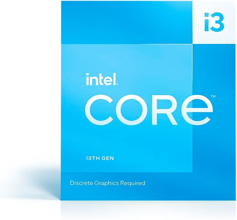Intel Core i3 13100F CPU Processor 13th Gen Desktop No Graphics PCIe 5.0 DDR5
