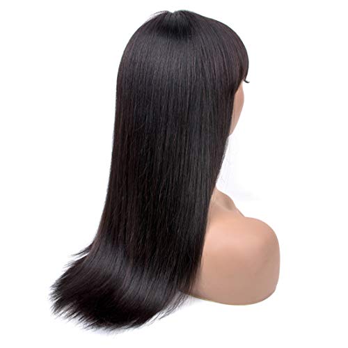 Brazilian-Straight-Machine-Human-Wigs-with-Bangs-Unprocessed-Virgin-Human-Hair-150-Density-No-Lace-Front-Straight-Human-Hair-Wigs-Glueless-Machine-Made-Wigs-for-Black-Women-Natural-Color-18inch