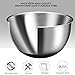 Stainless Steel Mixing Bowl With Lids 5 Set, GEEMAY Non-Slip Silicone Bottom Mixing Bowls, for Beating, Stackable Storage, Measurement Marks, Includes 1 QT, 2 QT, 2.5 QT, 3 QT, 4.5 QT