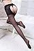 Women Sexy lingerie Open Crotch Stockings Pantyhose Bodystocking (Black)