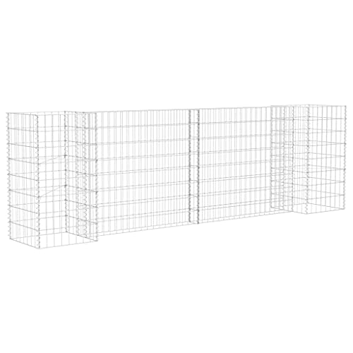 H-förmiger Gabionen-Pflanzkorb Stahldraht 260x40x80 cm – Bild 3