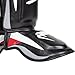 Venum Elite Standup Shinguards, Black/Red/Grey, Large