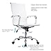 Modern Ribbed Office Chair Leather Office Chair High back Ergonomic Chair Swivel Conference Chair (FUR-GT838-WHITE)