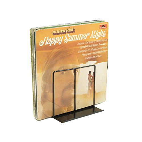 WALLNITURE Vinyl Record Album Collection Wall Mounted Display Shelf Rack Steel Black Set of 2 - Thumbnail 2