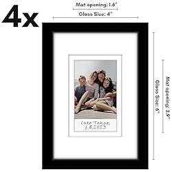Americanflat 4x6 Picture Frame Set of 4 - Use as