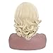 YuHe Blonde Short Curly Wig Synthetic Fiber Heat Resistant Wig Costume Cosplay Hair Replacement Wig for Women