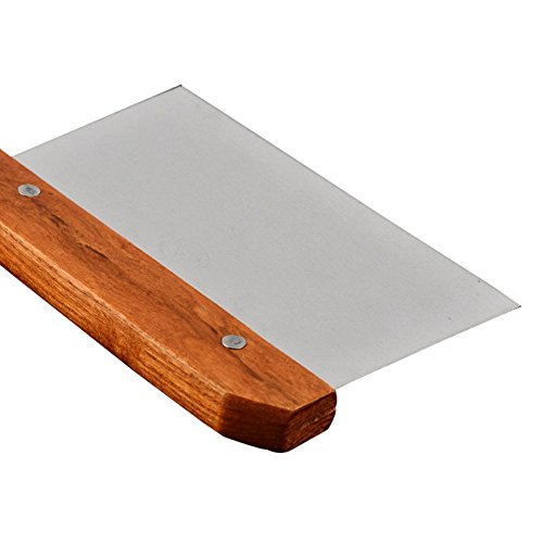Bench Scraper with Wood Handle scraper scraper knife with Stainless steel long 5.1 in creative kitchen gadget for Cut dough, rice rolls etc.