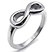 KONOV Stainless Steel Infinity Love Mens Womens Ring, Promise Engagement Wedding Band