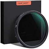 K&F Concept 58mm Variable Neutral Density Filter Slim Fader ND Filter 58mm ND2 to ND32 for Camera Lens NO X Spot,Nanotec,Ultra-Slim,Weather-Sealed