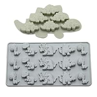 SPADORIVE 2 Pack Dinosaur Molds, Dinosaur Silicone Molds, Candy Chocolate Mold