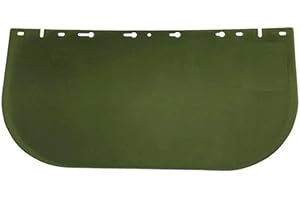 Sellstrom Face Shield Replacement Window for 390 Series Safety Face Shields, 8"x16"x 0.04", Uncoated Acetate, Dark Green Tint