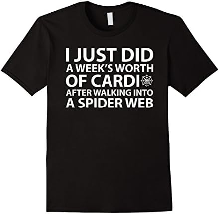 Mens Cardio After Walking Into Spider Web - Workout T-Shirt 3XL Black
