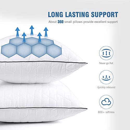 SENOSUR Bed Pillows for Sleeping 2 Pack, Standard Size Hotel Pillow, Down Alternative Pillows