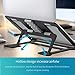 Laptop Stand, Foldable Adjustable Laptop Stand for Desk, Aluminum Ventilated Stand Anti-Slip Silicone Pad, Laptop Riser Ergonomic Portable Holder for 11″-15.6″ MacBook/Dell/HP/Lenovo (Black)thumb 3