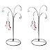 HOHIYA Ornament Display Stand Holder Christmas Hanger Hook Dog Cat Glass Ball Bauble 4 Arms 12inch Silver 2 Pcs
