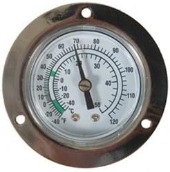 Industrial Grade 1EPF1 Panel Mount Thermometer, -40 to 120 F